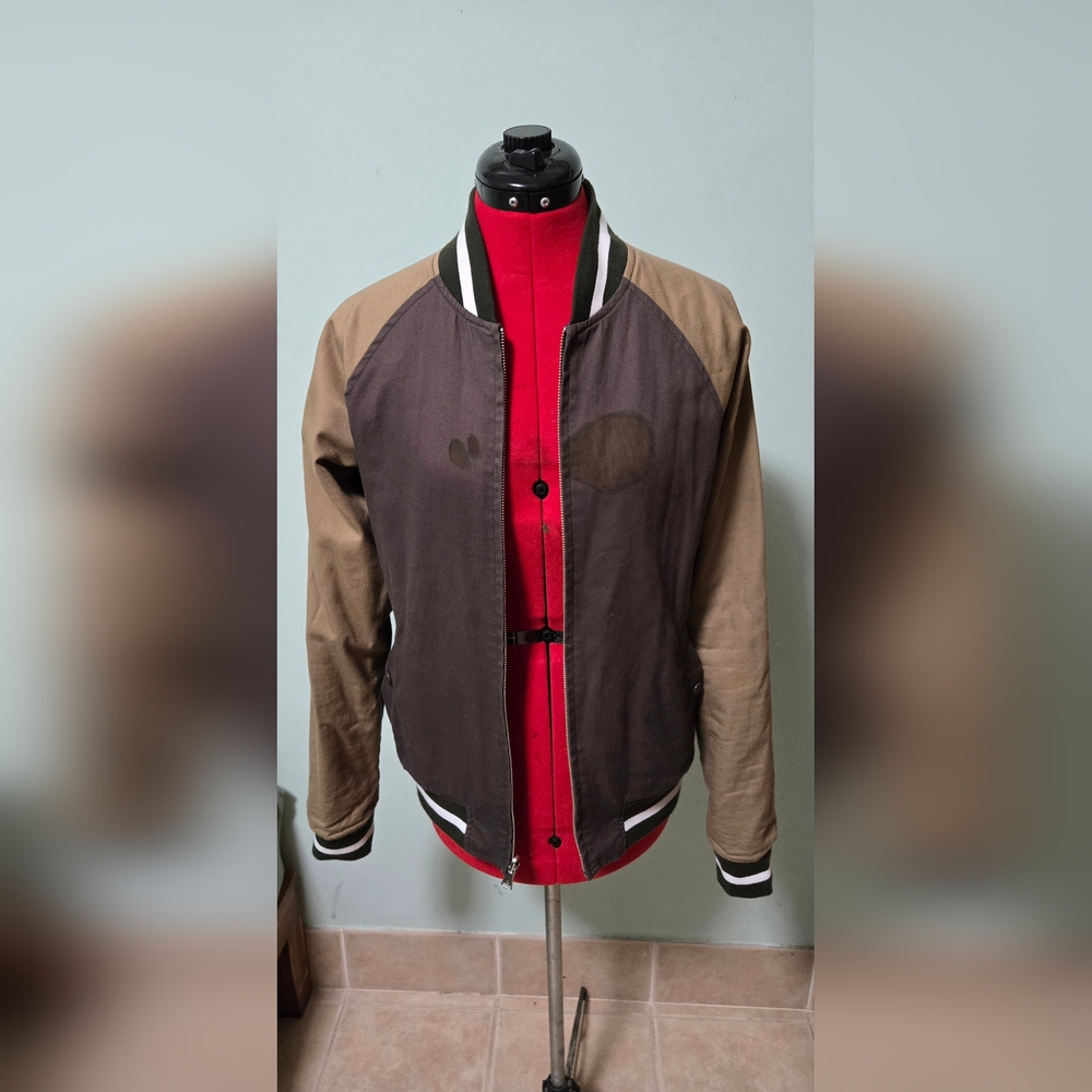 Scotch & Soda Bomber Jacket (S) (Olive Green and Brown)